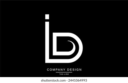 IB, BI Letras abstractas Logo Monograma Diseño Icono Fuente