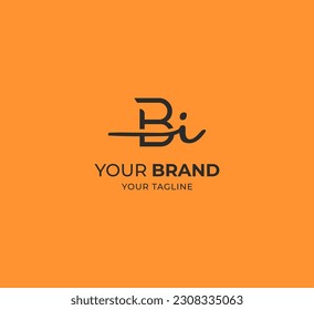 IB or BI letters with creative combinations for your logo design.