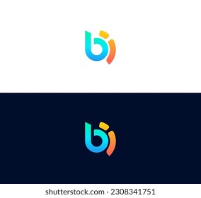 IB or BI letters with creative combinations for your logo design.