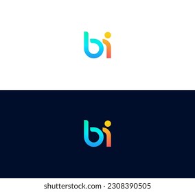 Letras IB o BI con combinaciones creativas para el diseño de su logotipo.