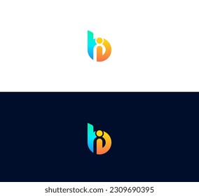 IB or BI letters with creative combinations for your logo design.