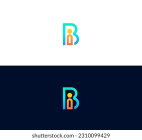 IB or BI letters with creative combinations for your logo design.