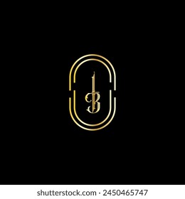 IB creative modern letters logo design template