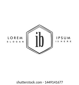IB Initial beauty monogram logo vector