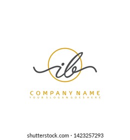 IB Initial handwriting logo concept