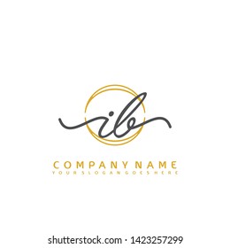 IB Initial handwriting logo concept