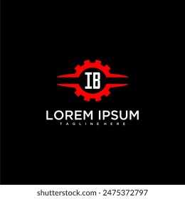 IB initial monogram for automotive logo design vector