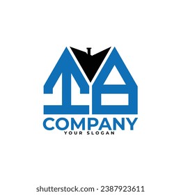 IB letter creative real estate vector logo design.