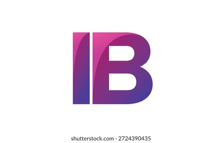 IB Letter Gradient Monogram Logo for Modern Business Branding