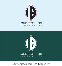 IB letter logo creative design.