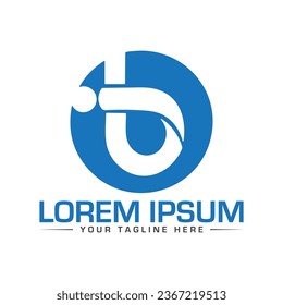 Diseño de logotipo de letras IB diseño de logotipo único y moderno
