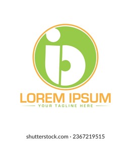 Diseño de logotipo de letras IB diseño de logotipo único y moderno