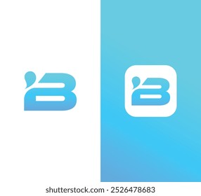 Vector de diseño de logotipo de letra iB