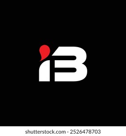 iB letter logo design vector