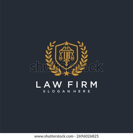 IB letter monogram logo for lawfirm with pillar and leaf image design