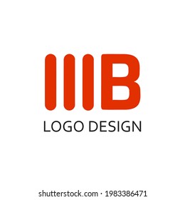 ib letter for simple logo design
