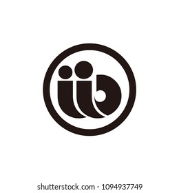 ib letter vector logo