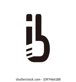 ib letter vector logo
