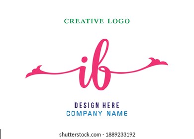 IB lettering logo is simple, easy to understand and authoritative
