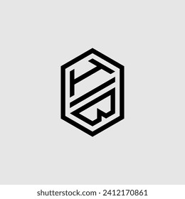 IB line geometric monogram with high quality professional design that will print well