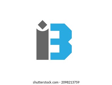 IB logo design concept, BI Logo Design Template Vector Graphic