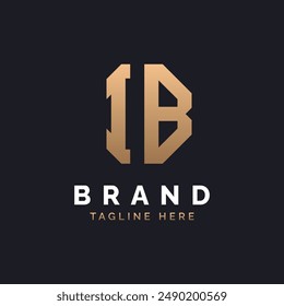 In: IB Logo Design. Modern, Minimal, Elegant und Luxus IB Logo. Alphabet-Buchstabe IB Logo Design für Brande Corporate Sound Business Identity.