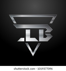 IB Logo, Metal Logo, Silver Logo, Monogram, Polygon