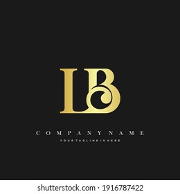 IB Mínimo Vector de Logotipo Inicial de Lujo.