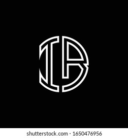 Plantilla de diseño de esquema de listado de estilos de cinta de logotipo IB