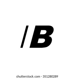 IB negative space letter logo