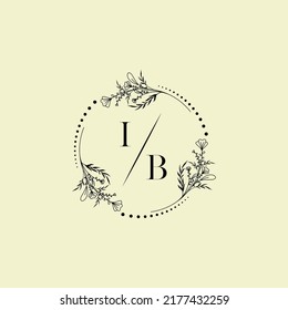 IB wedding initial logo letters in high quality professional design that will print well across any print media