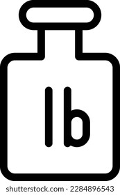 ib weight Vector illustration on a transparent background.Premium quality symbols.Thin line vector icon for concept and graphic design.