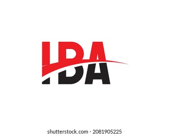 IBA Letter Initial Logo Design Vector Illustration