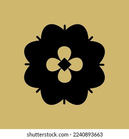 Iban Tribal art design, Borneo kalimantan dayak ornament vector, Bunga terong