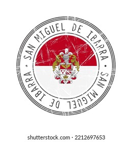 Ibarra city, Ecuador vector rubber stamp over white background