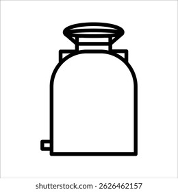 Ibc container glyph icon. Intermediate Bulk Container. Clipart image isolated on white background