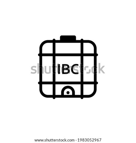 IBC container simple icon. Clipart image isolated on white background.