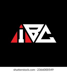 IBC triangle letter logo design with triangle shape. IBC triangle logo design monogram. IBC triangle vector logo template with red color. IBC triangular logo Simple, Elegant, and Luxurious design.