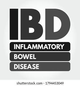 IBD - Acrónimo de enfermedad inflamatoria del intestino, antecedentes de concepto médico