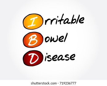 IBD - Inflammatory Bowel Disease, acronym health concept background