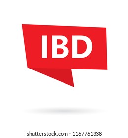 IBD (Inflammatory Bowel Disease) on a speach bubble- vector illustration