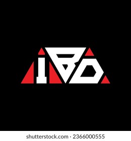 IBD triangle letter logo design with triangle shape. IBD triangle logo design monogram. IBD triangle vector logo template with red color. IBD triangular logo Simple, Elegant, and Luxurious design.