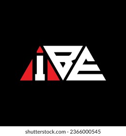 IBE triangle letter logo design with triangle shape. IBE triangle logo design monogram. IBE triangle vector logo template with red color. IBE triangular logo Simple, Elegant, and Luxurious design.