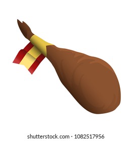 Iberian ham illustration