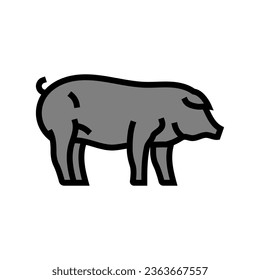 iberico Schweinezüchter Farbsymbol Vektorgrafik. iberico Schweinezuchtschild. einzelne Symbolillustration