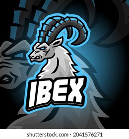 Ibex Esport Logo. Geeignet für Team-Logo oder Begleitlogo und Maskottlogo oder T-Shirt-Design.