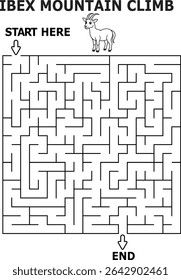 Ibex mountain climb maze activity for kids fun game