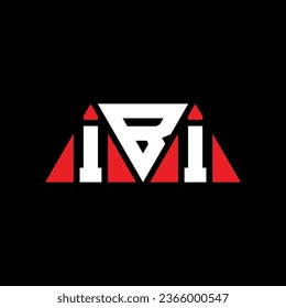 IBI triangle letter logo design with triangle shape. IBI triangle logo design monogram. IBI triangle vector logo template with red color. IBI triangular logo Simple, Elegant, and Luxurious design.