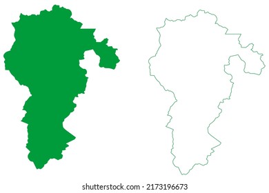 Ibirataia municipality (Bahia state, Municipalities of Brazil, Federative Republic of Brazil) map vector illustration, scribble sketch Ibirataia map