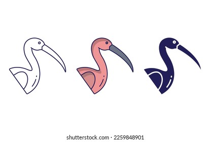 Ibis bird icon vector illustration